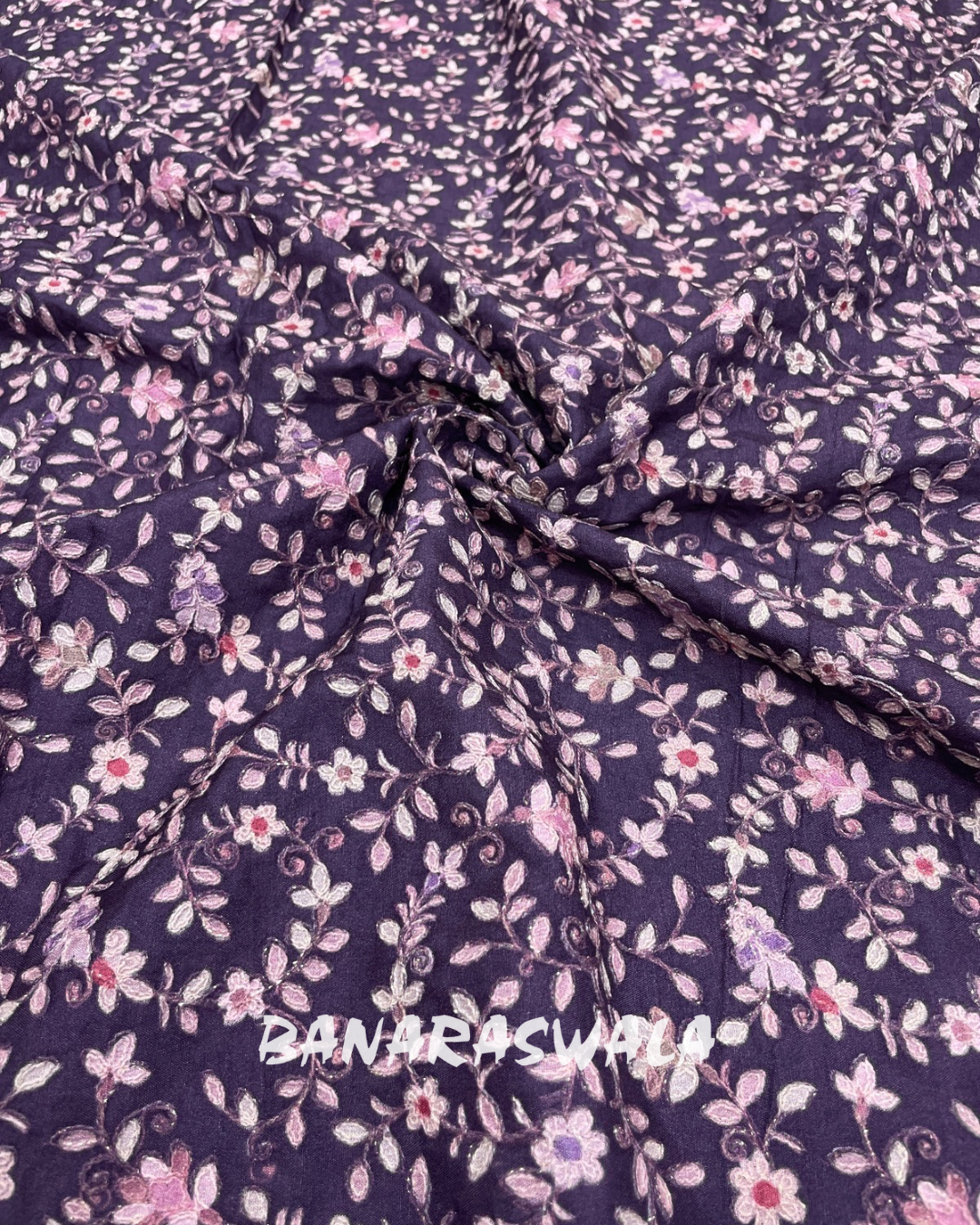 Dola Silk Print Embroidery