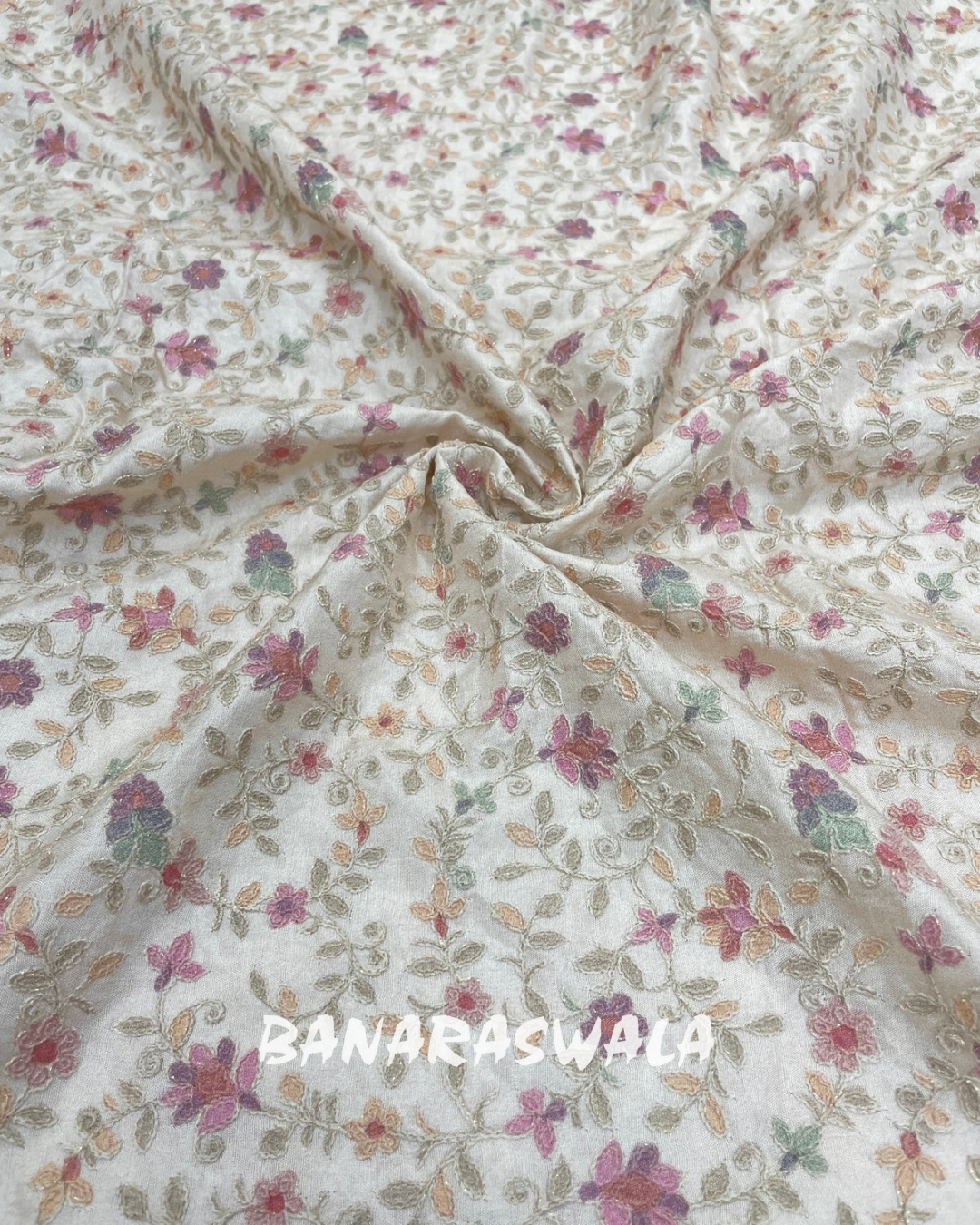 Dola Silk Print Embroidery