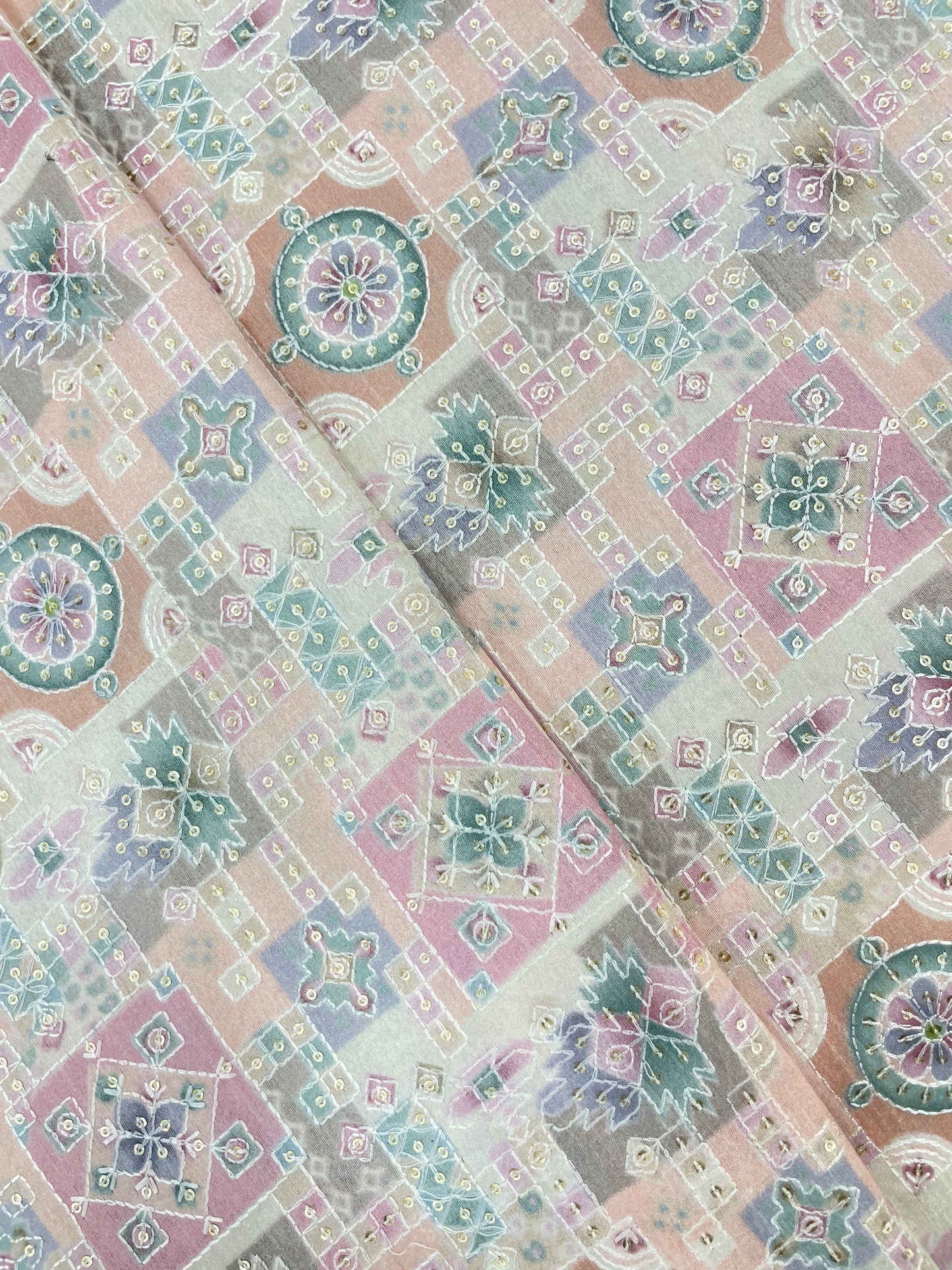 Dola Silk Position Print Embroidery