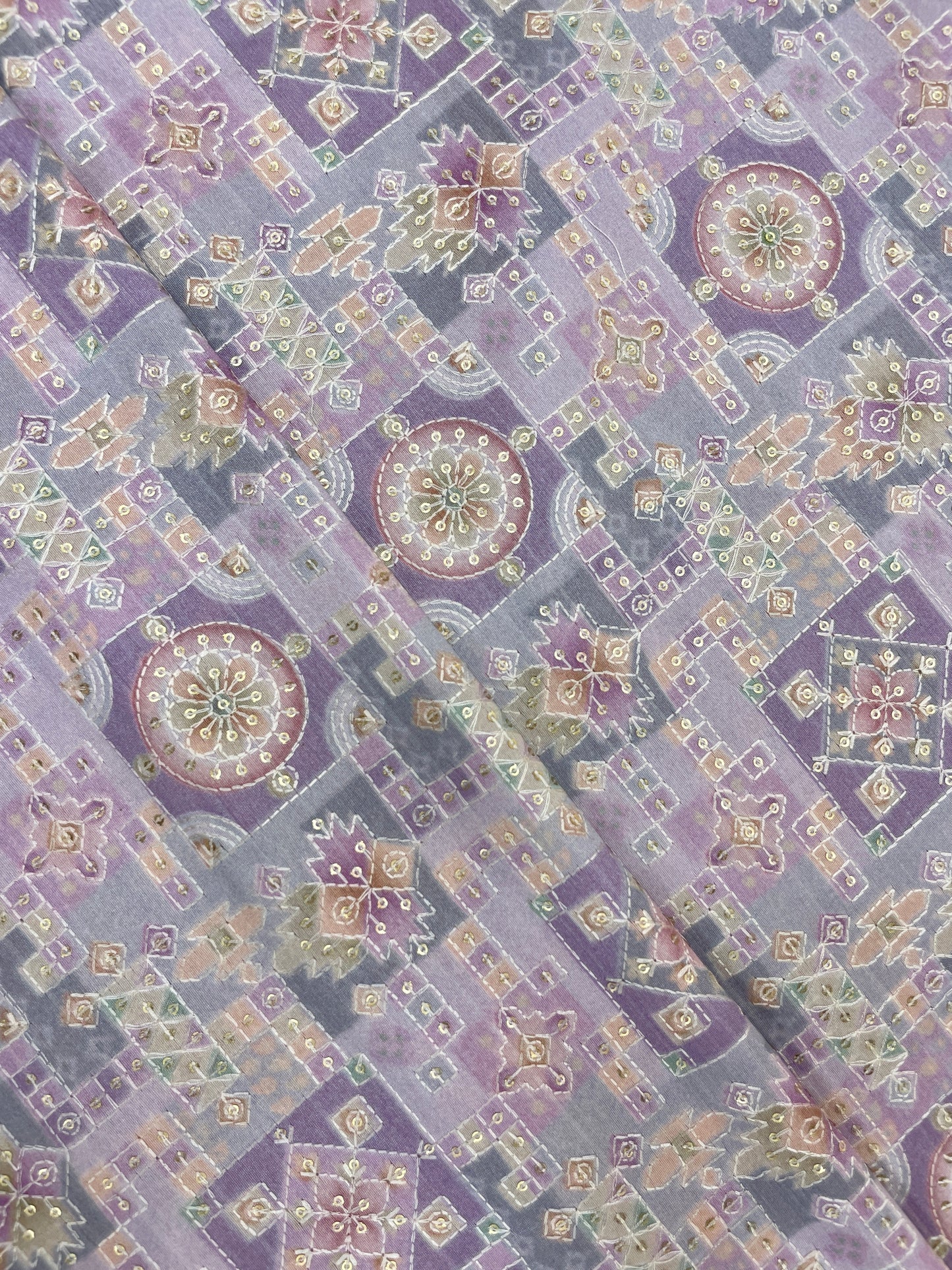 Dola Silk Position Print Embroidery