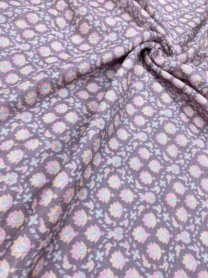 Dola Silk Position Print With Embroidery (Colours Available) 44"Inch