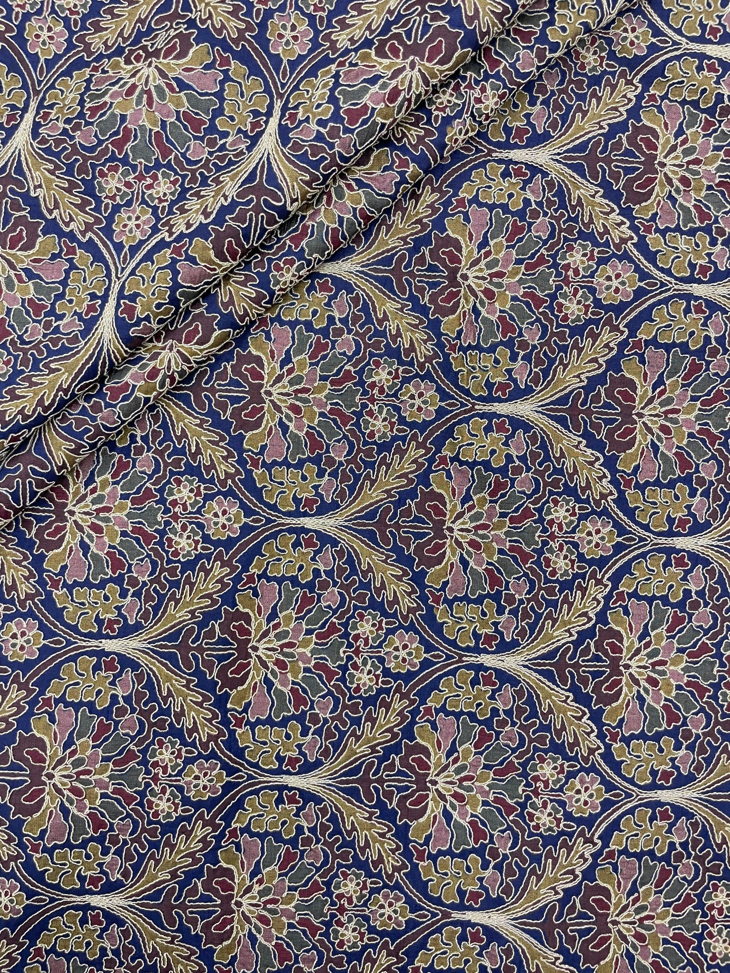 Dola Silk Position Print Embroidery (Colours Available) 44"Inch