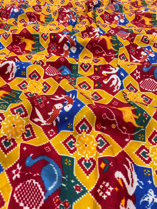 Dola Silk Patola Print 44"inch