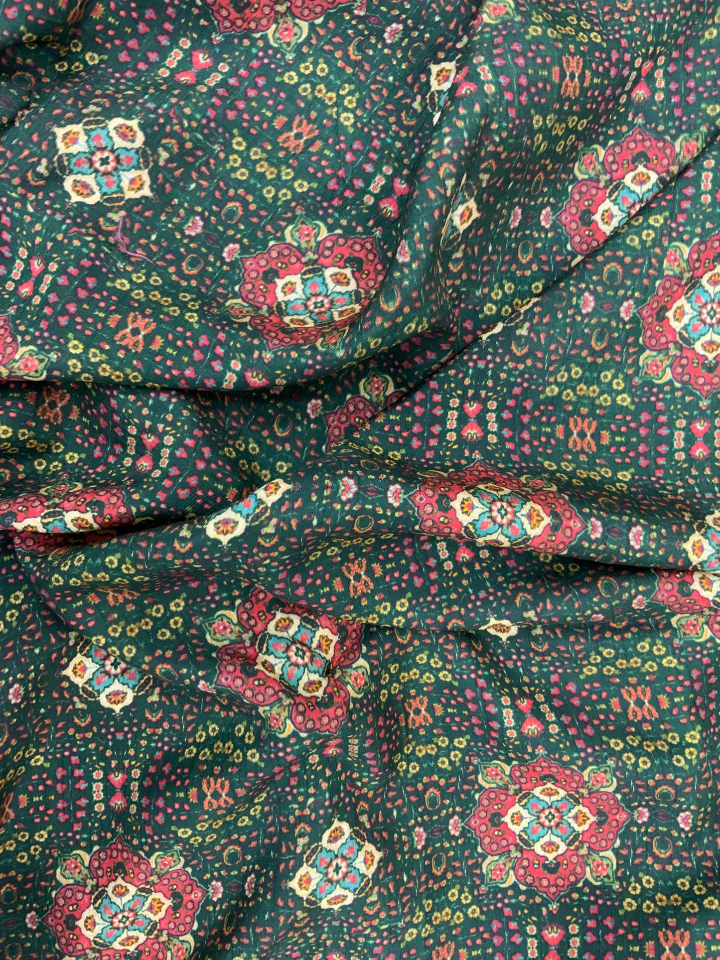 Unique Exclusive Traditional Bandhani Print On Premium Dola Silk Fabric