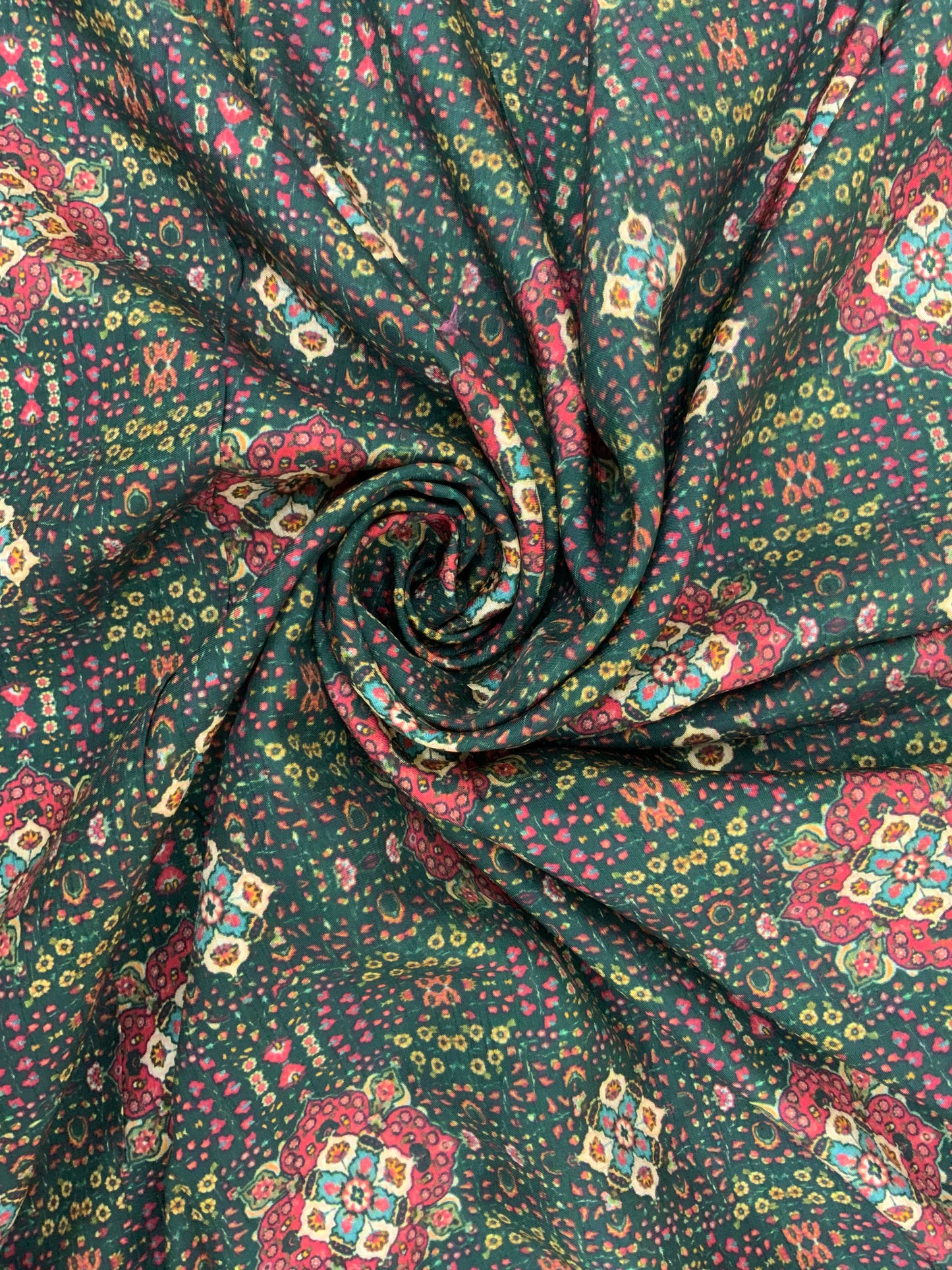 Unique Exclusive Traditional Bandhani Print On Premium Dola Silk Fabric