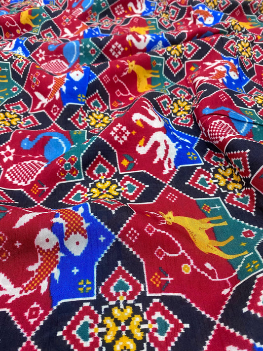 Dola Silk Patola Print 44"inch