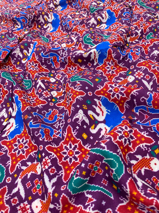 Dola Silk Patola Print 44"inch