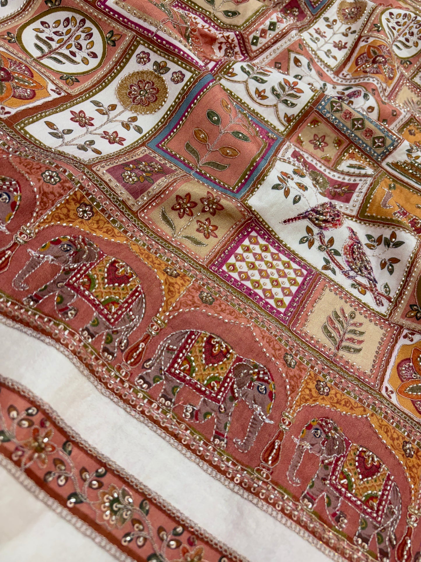 Dola Silk Print With Embroidery [54 inch]