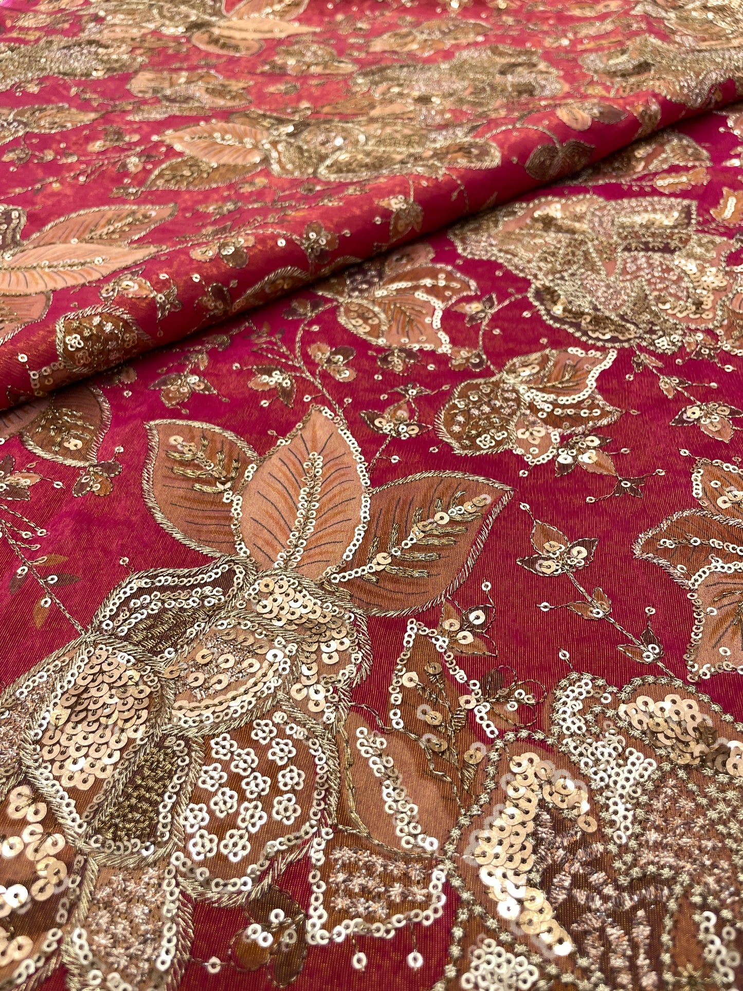 Tissue Position Print With Embroidery (44”inch)