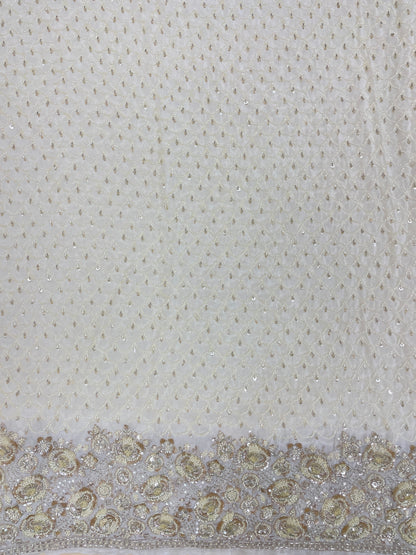 Exclusive Elegant Beads And Sequin Work On Georgette Fabric