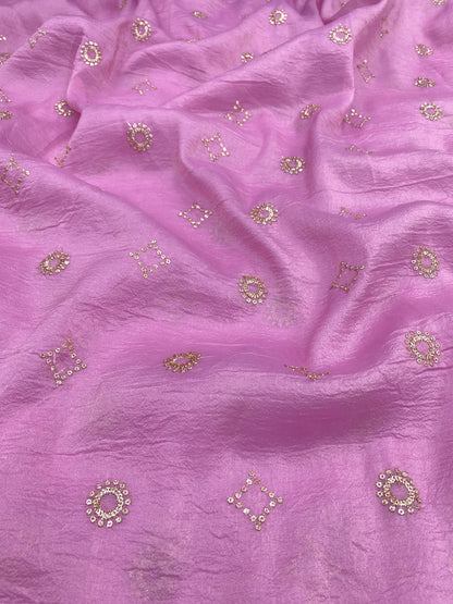 Glass Organza Embroidery (Colours Available ) 44"inch