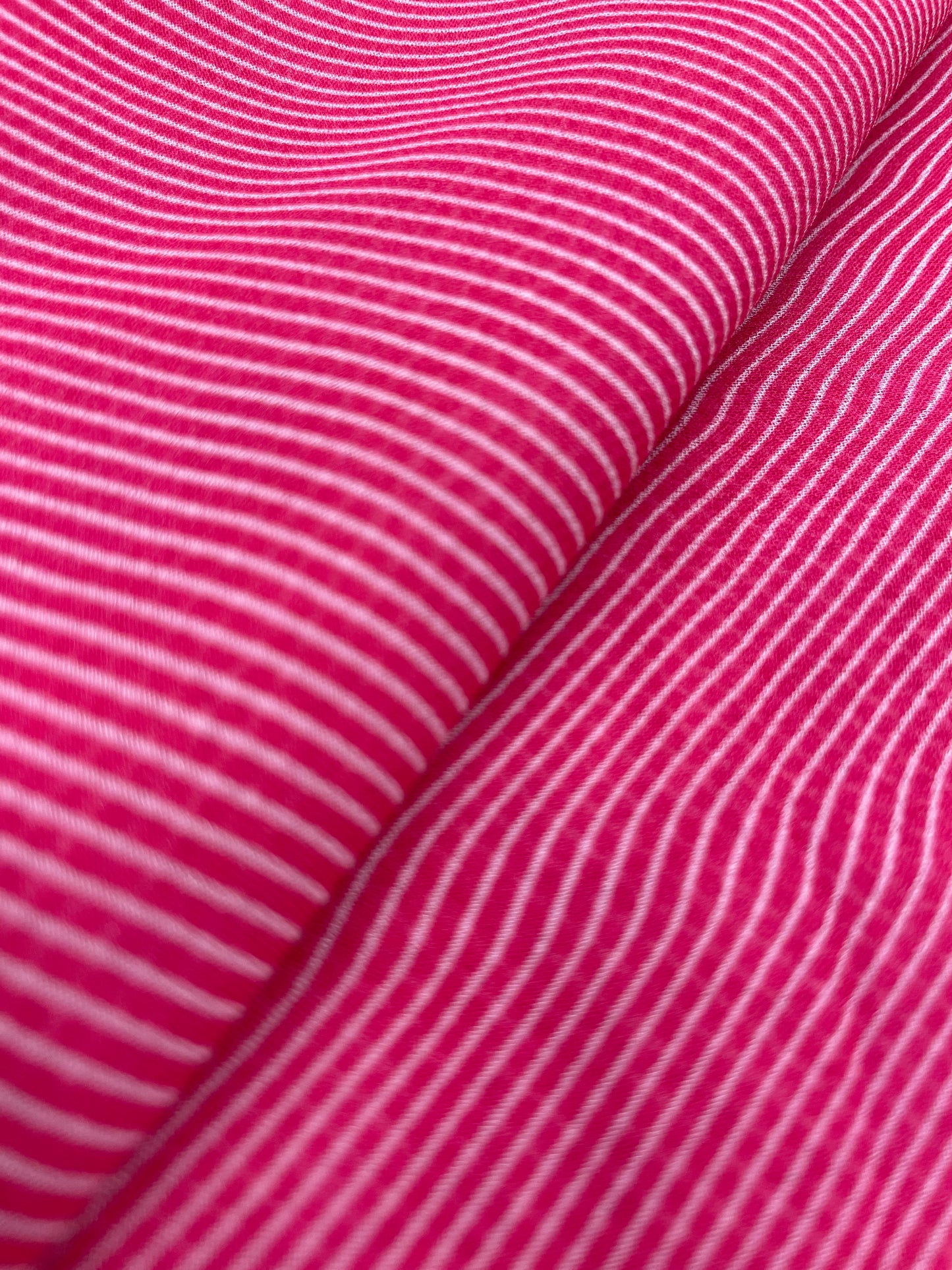 Classic Delicate Stripe Print On Georgette Fabric