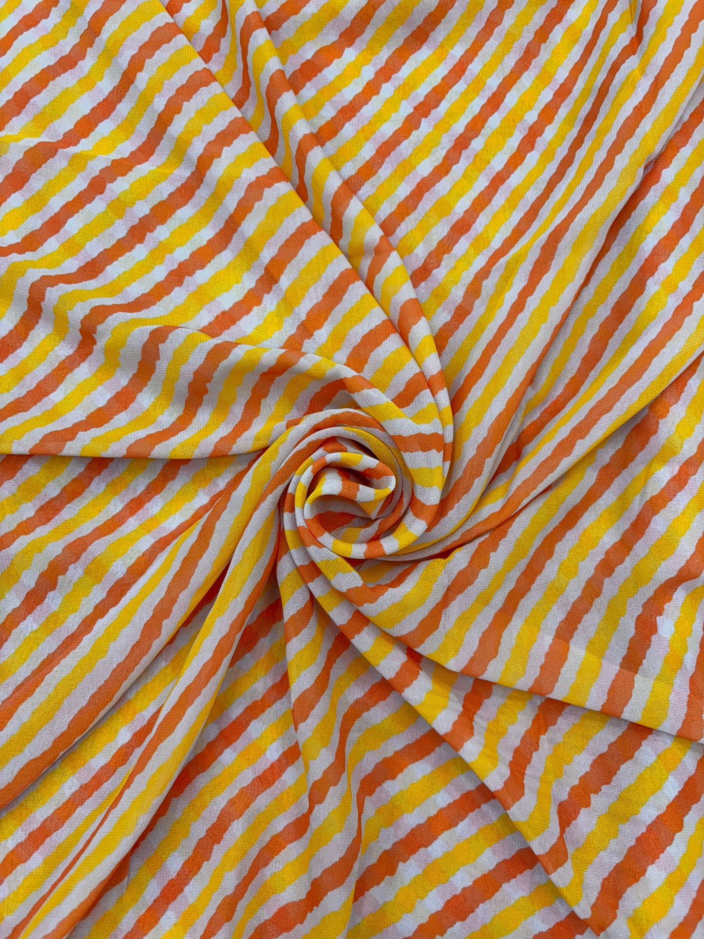 Gorgeous Pretty All Over Stripes Print On Georgette Fabric