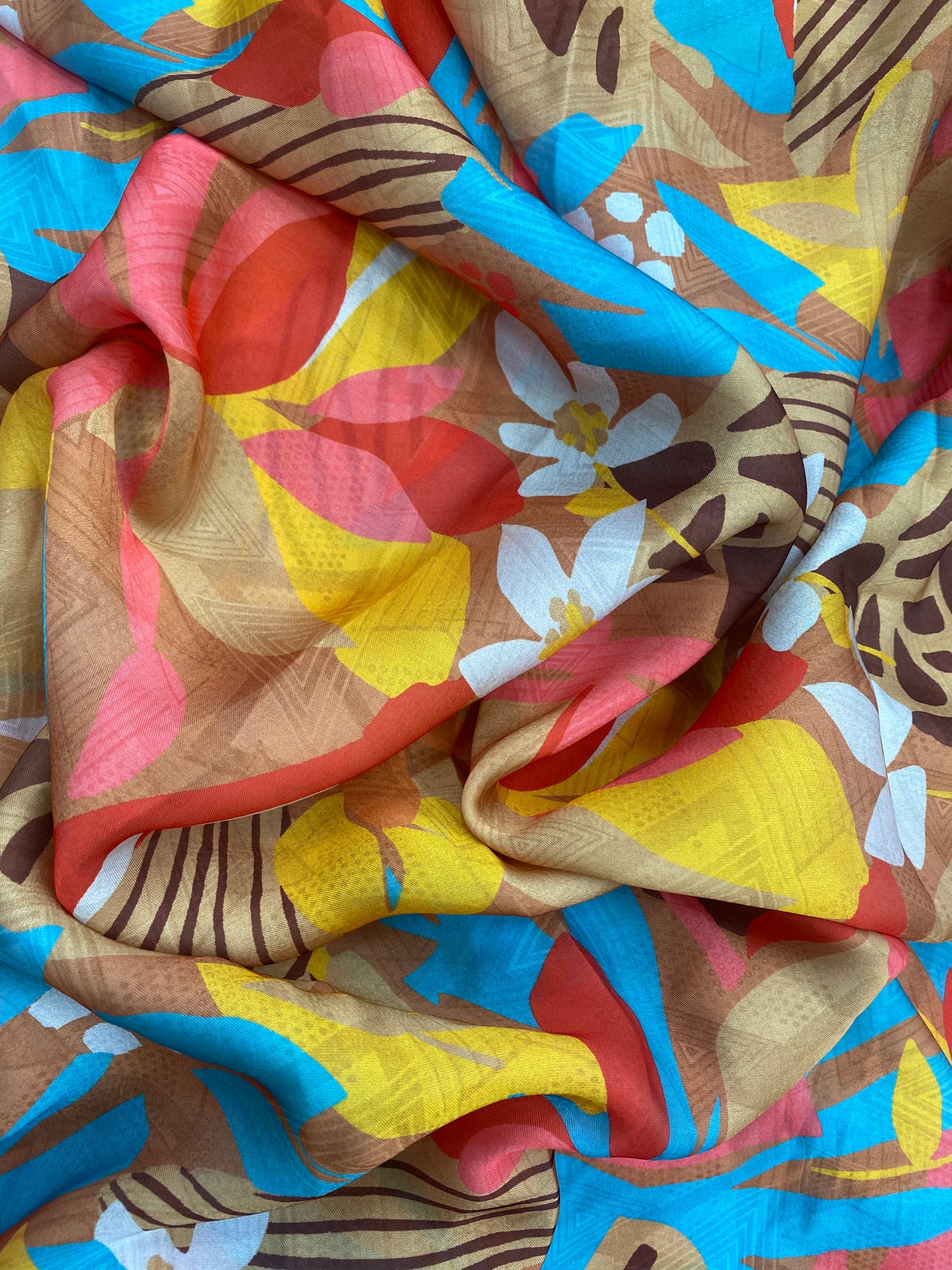 Beautiful Colors With Floral Print On Satin Georgette Fabric