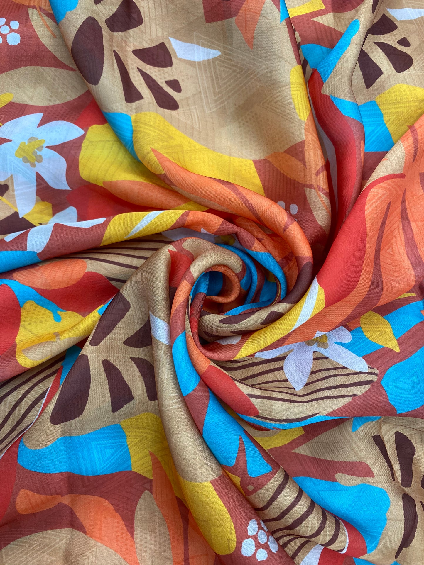Beautiful Colors With Floral Print On Satin Georgette Fabric