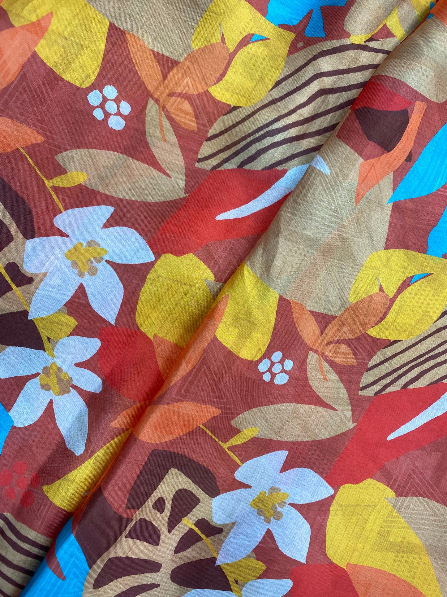 Beautiful Colors With Floral Print On Satin Georgette Fabric
