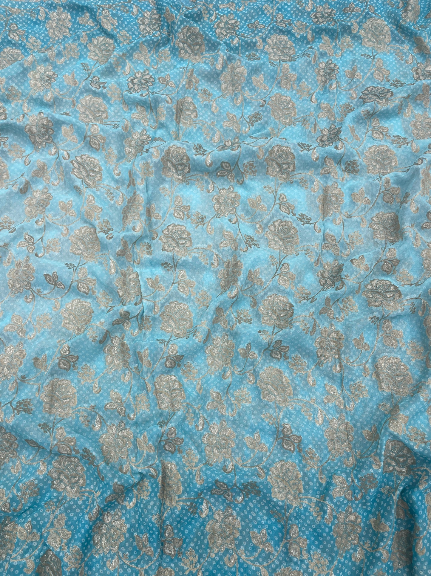 Shaded Georgette Zari Weaving (Colours Available) 44"inch