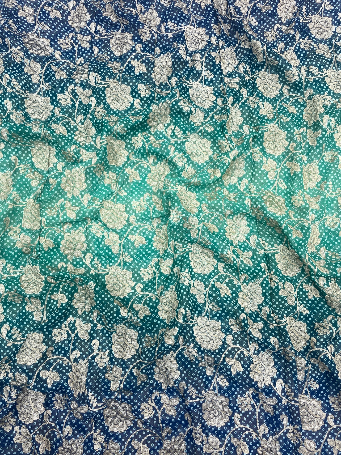 Shaded Georgette Zari Weaving (Colours Available) 44"inch