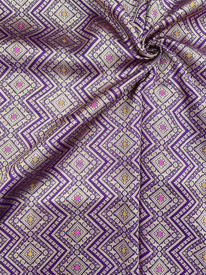 Pure Katan Silk Brocade (Color Available)