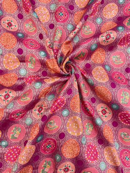 Banarsi Brocade Position Print (Color Available)