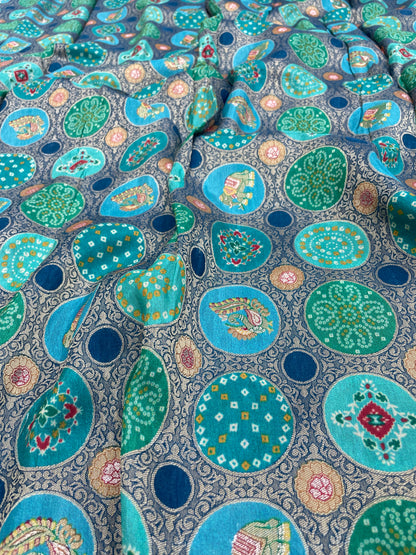 Banarsi Brocade Position Print (Color Available)