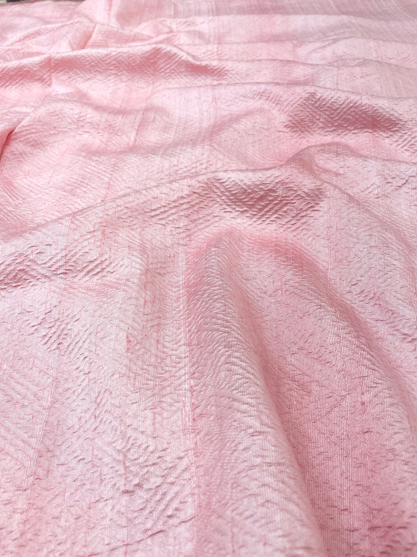 Pure raw Silk Tissue Self Jacquard (Color Available)