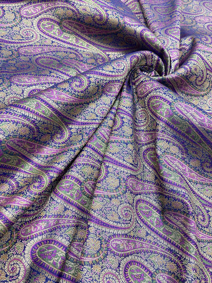 Pure Kimkhwab Weaving (Colours Available) 44"Inch