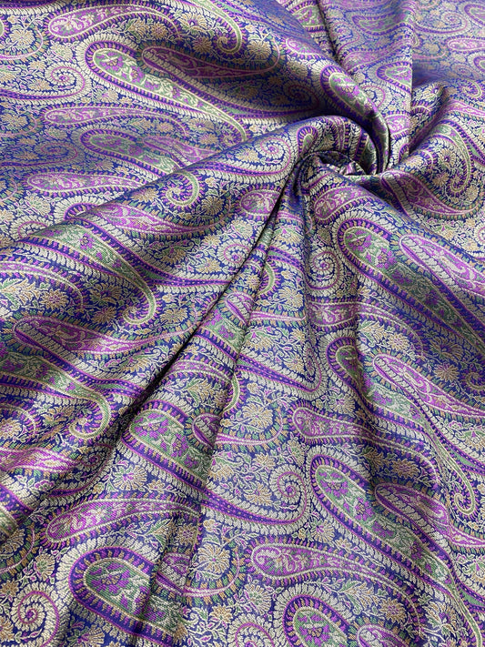 Pure Kimkhwab Weaving (Colours Available) 44"Inch