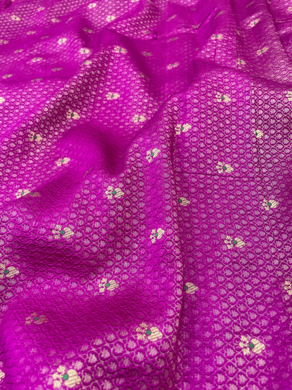 Pure Raw Silk TIssue With Meena Butti (Color Available)