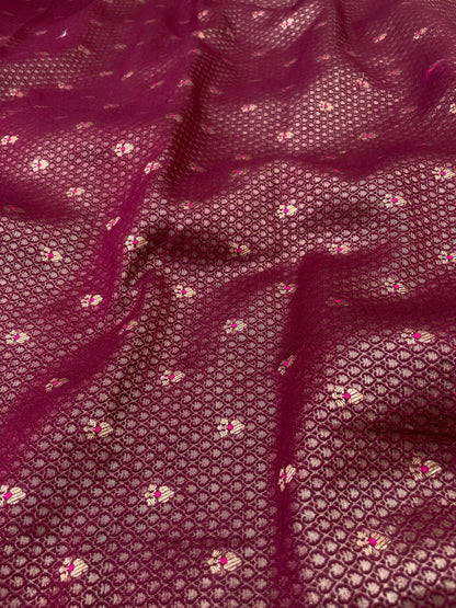 Pure Raw Silk TIssue With Meena Butti (Color Available)