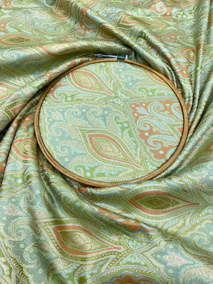 Pure Kimkhwab Weaving Fabric (colors available) 44"inch