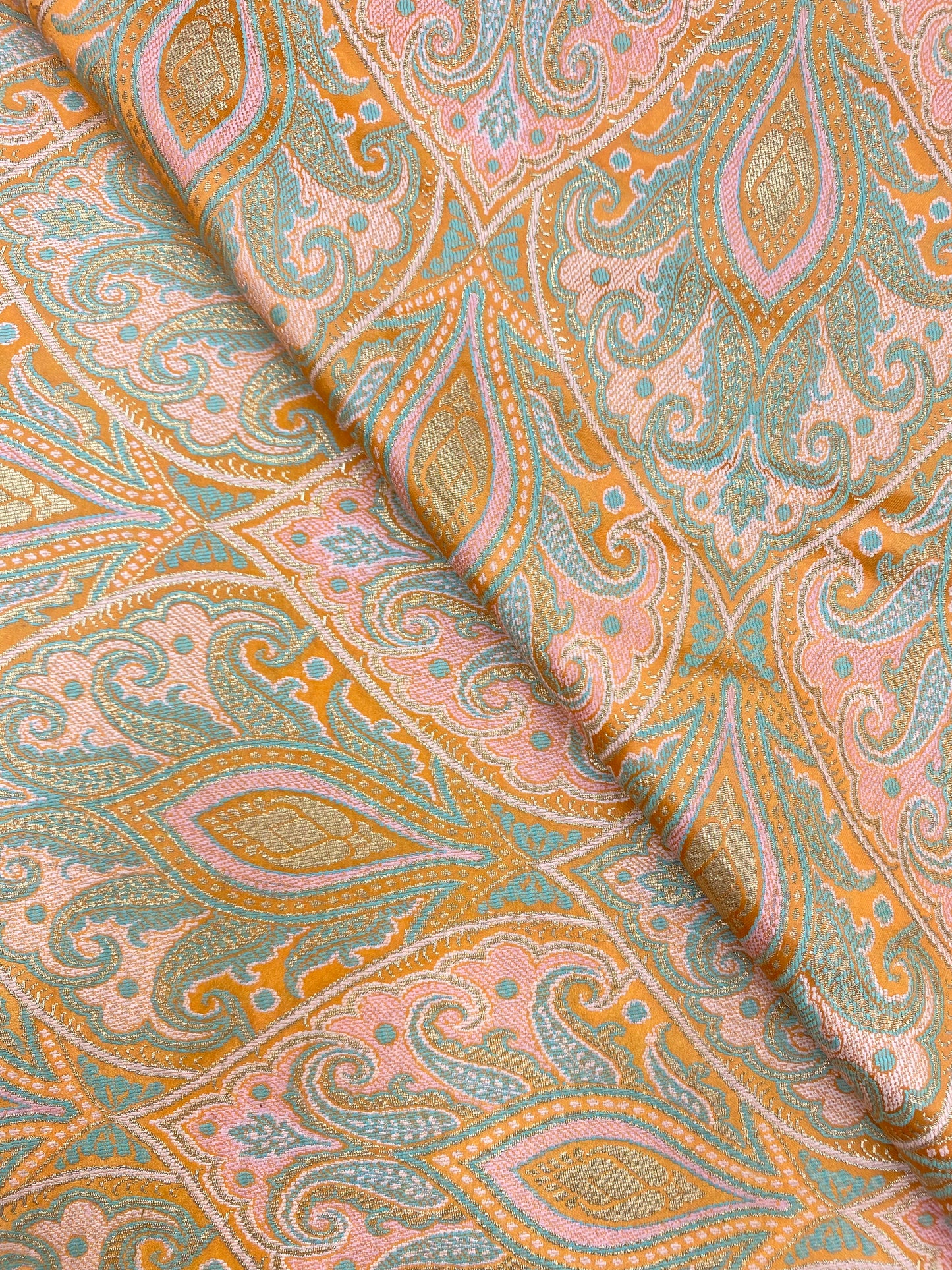 Pure Kimkhwab Weaving Fabric (colors available) 44"inch