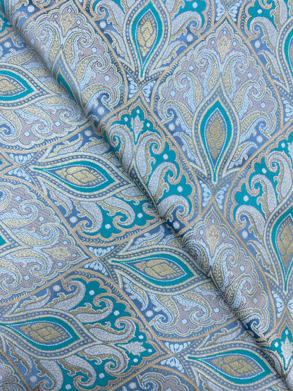 Pure Kimkhwab Weaving Fabric (colors available) 44"inch