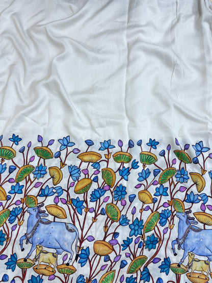 Dola Silk Pichwai Print HandWork