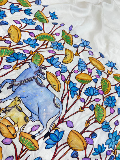 Dola Silk Pichwai Print HandWork