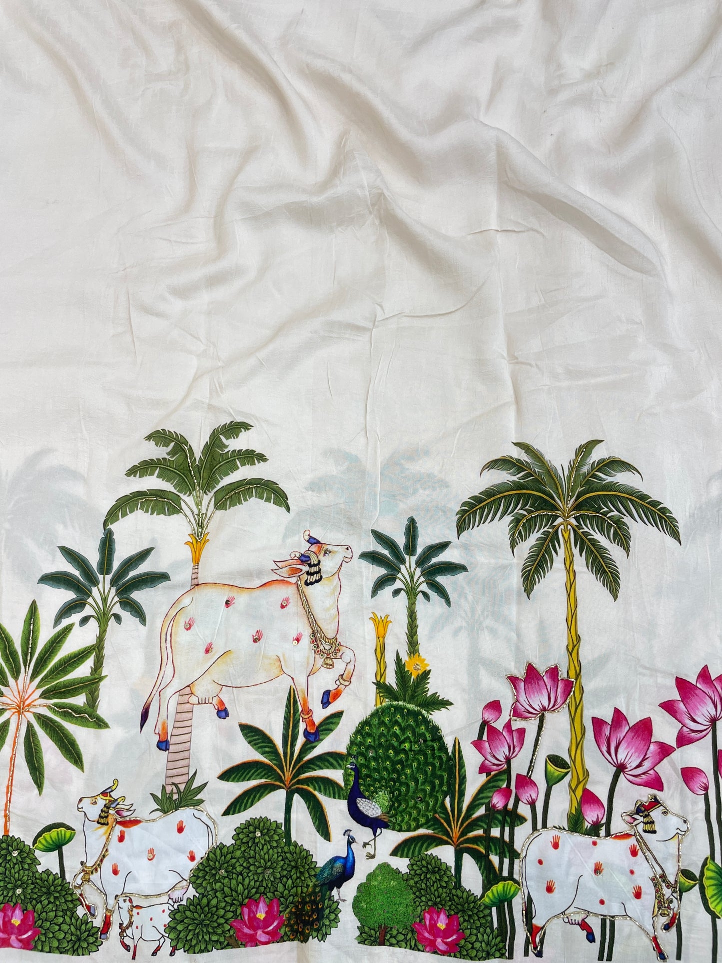 Dola Silk Pichwai Print HandWork