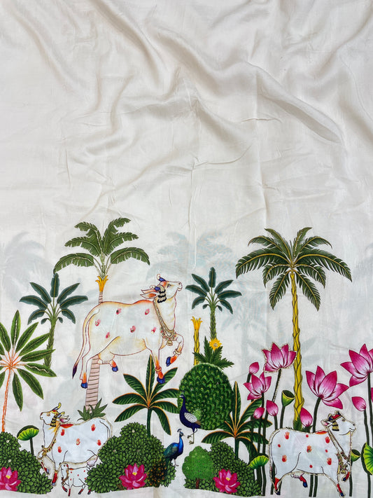 Dola Silk Pichwai Print HandWork