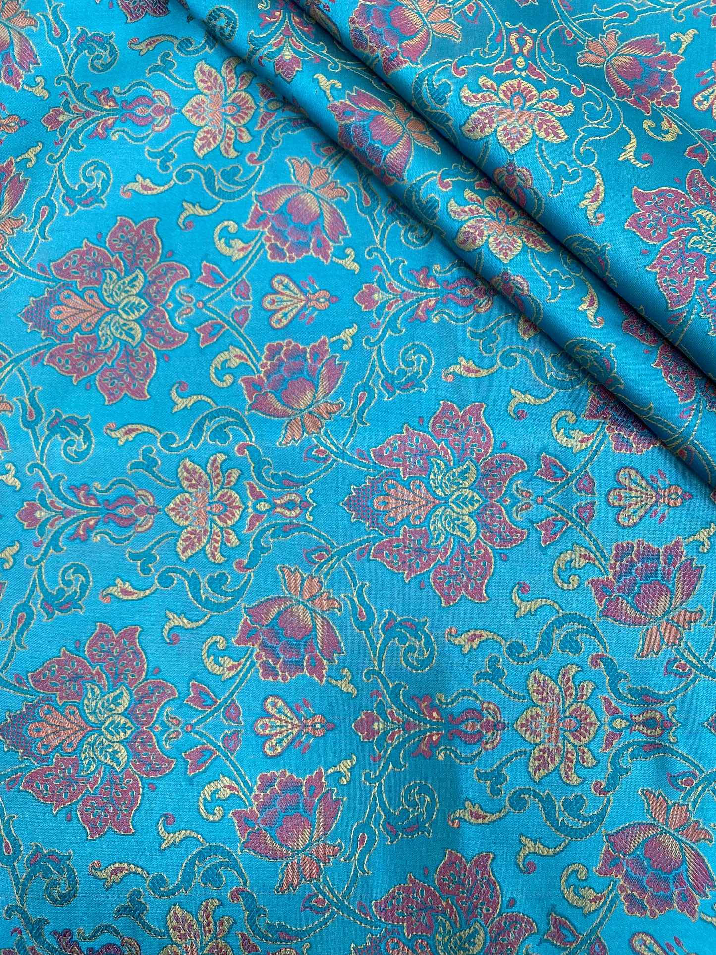Pure Banarasi Brocade Fabric (colors available) 44"inch