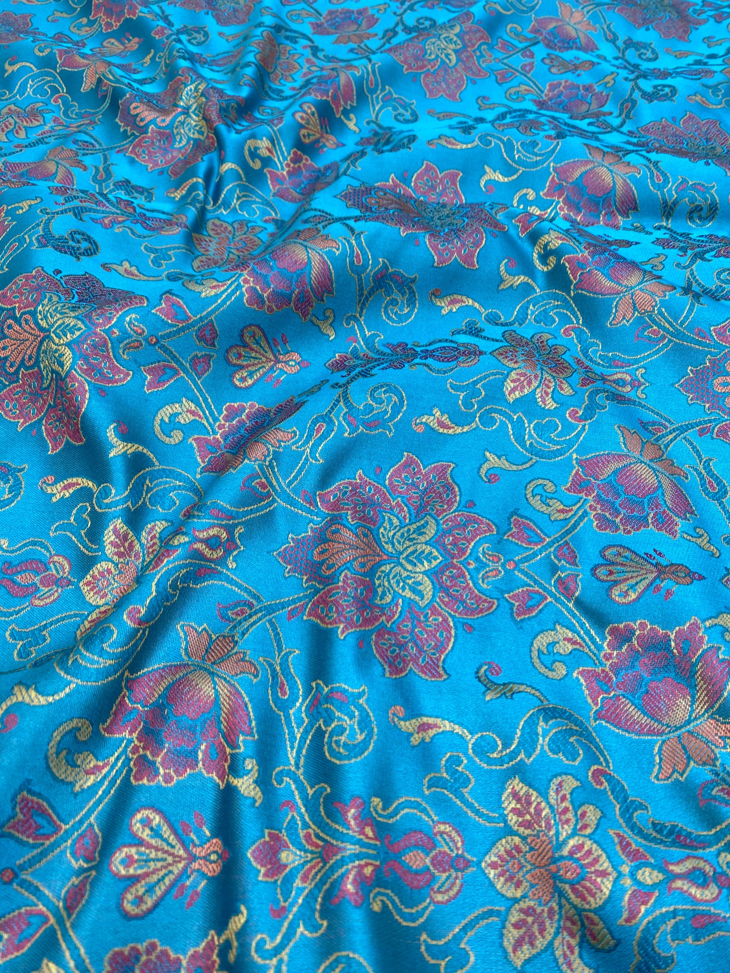 Pure Banarasi Brocade Fabric (colors available) 44"inch