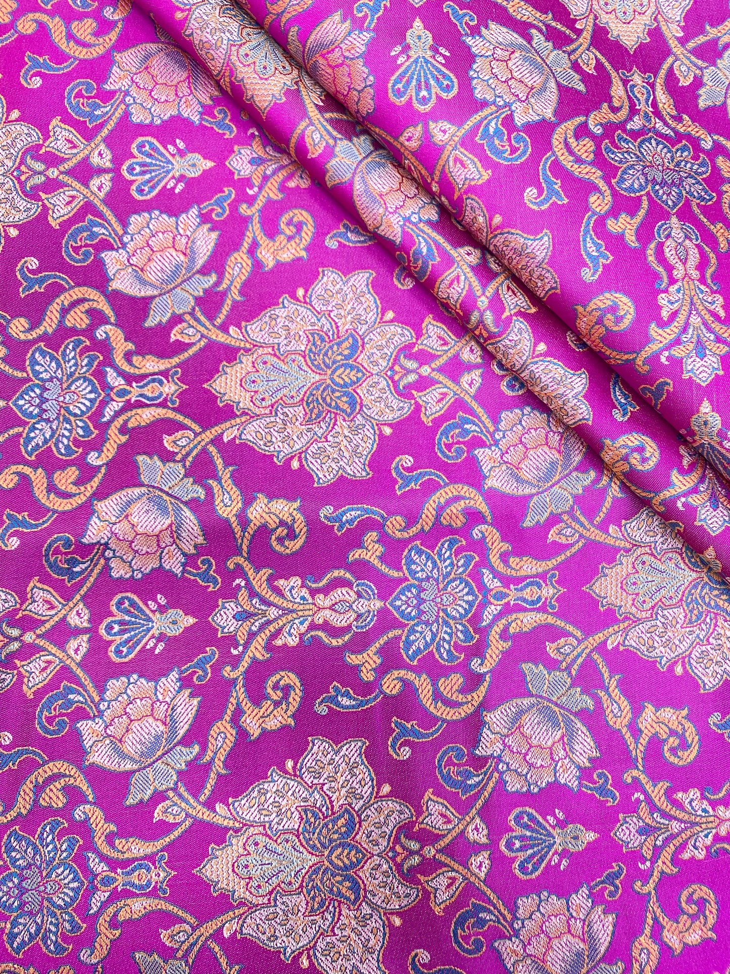 Pure Banarasi Brocade Fabric (colors available) 44"inch