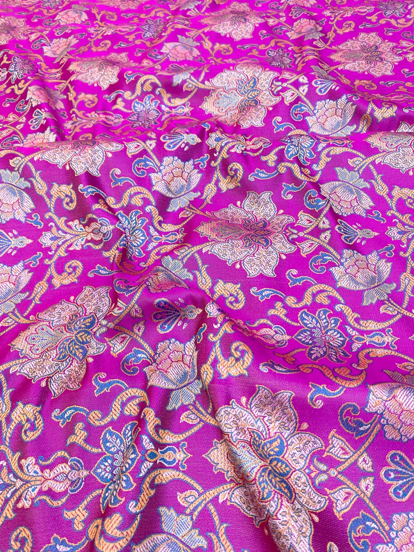 Pure Banarasi Brocade Fabric (colors available) 44"inch