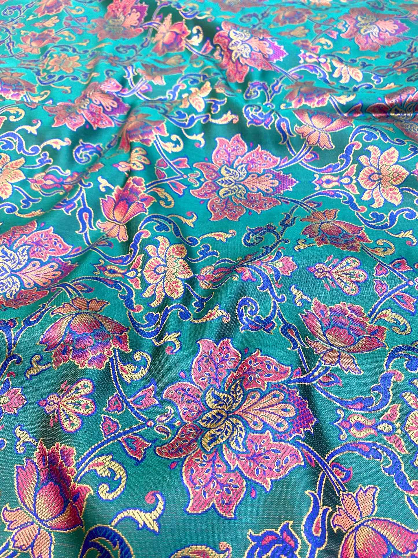 Pure Banarasi Brocade Fabric (colors available) 44"inch