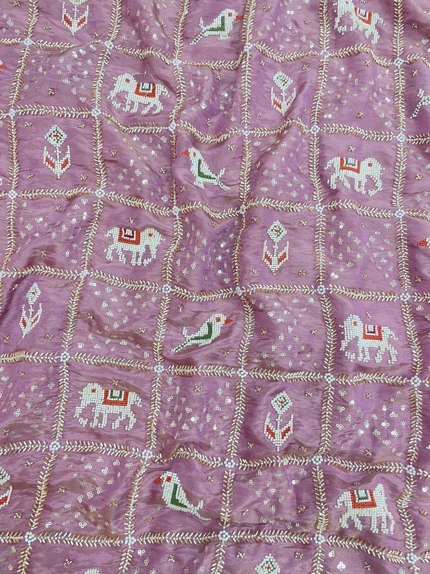 Tissue Beads Embroidery (Color Available) (44"Inch)