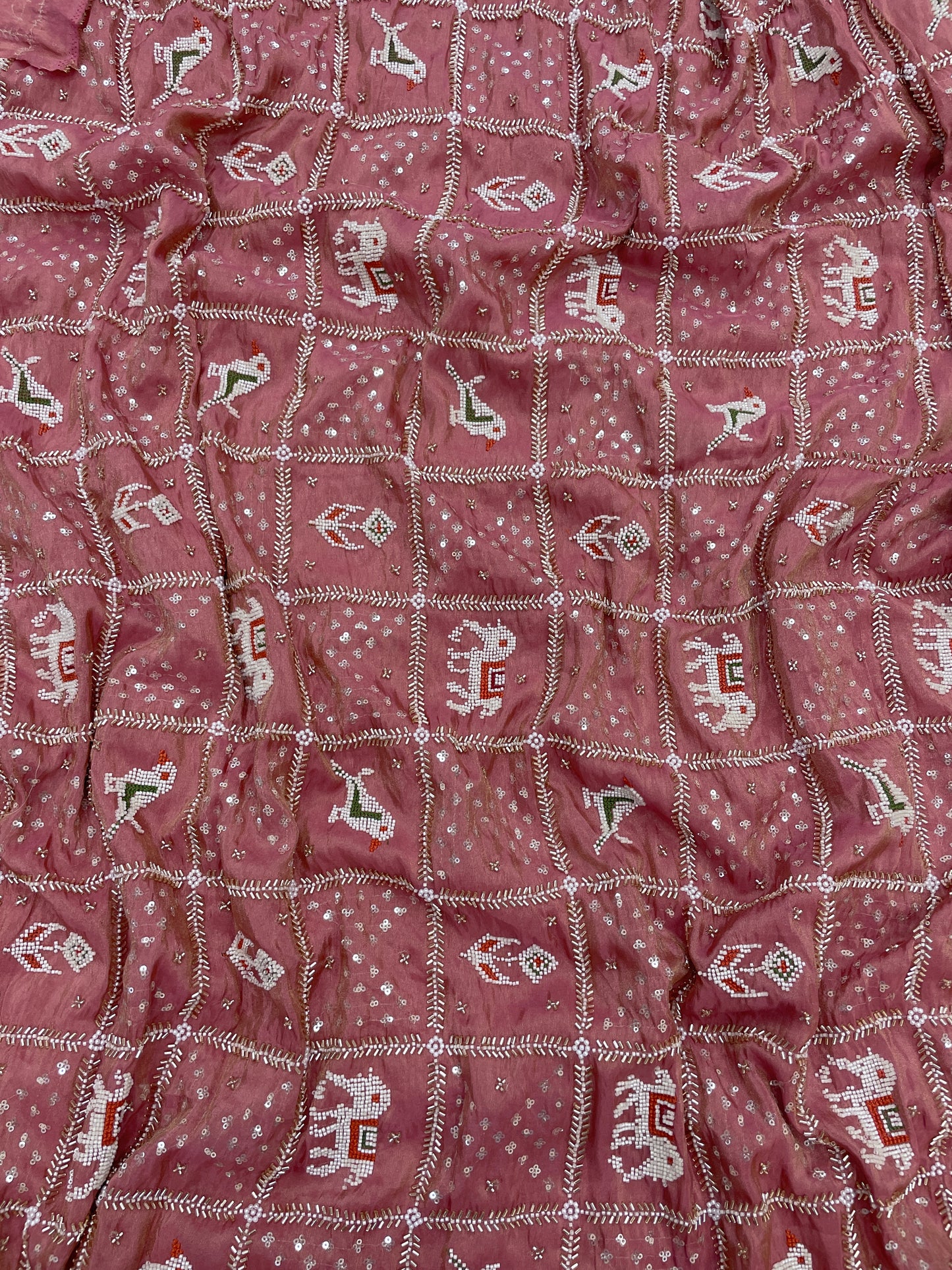 Tissue Beads Embroidery (Color Available) (44"Inch)