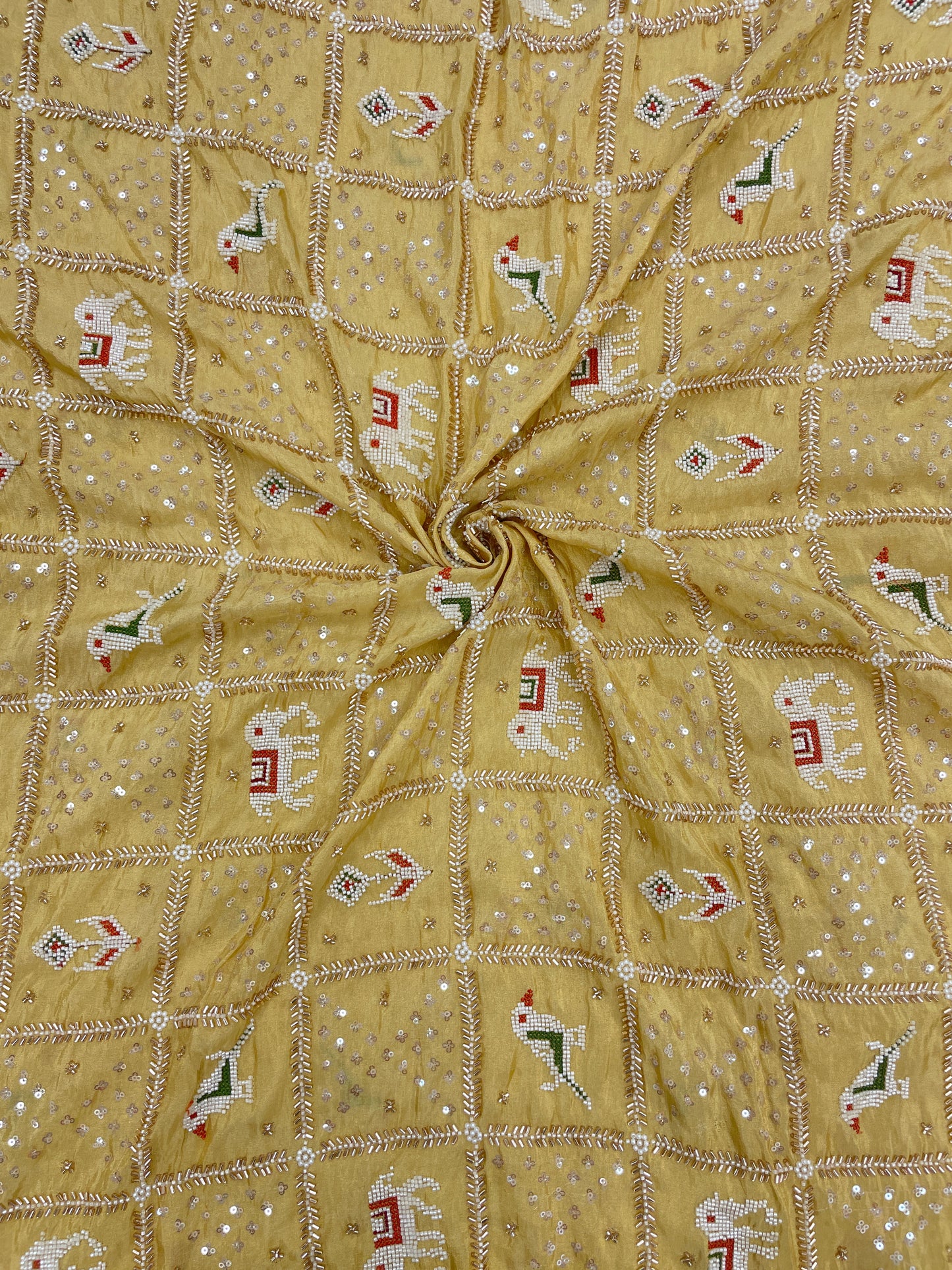 Tissue Beads Embroidery (Color Available) (44"Inch)