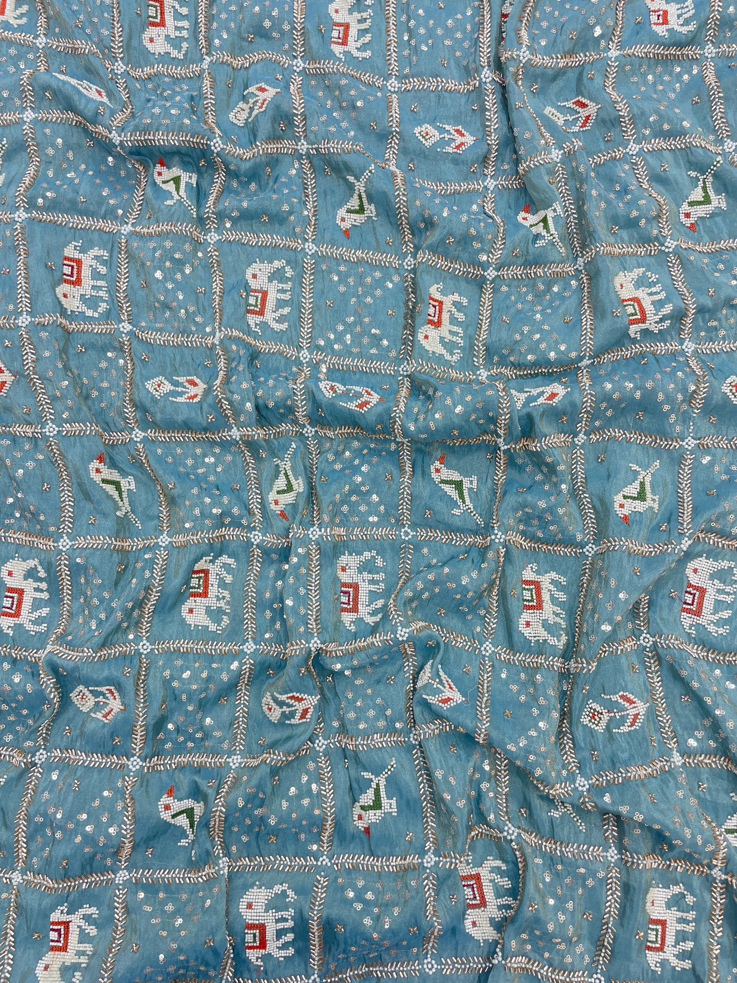 Tissue Beads Embroidery (Color Available) (44"Inch)