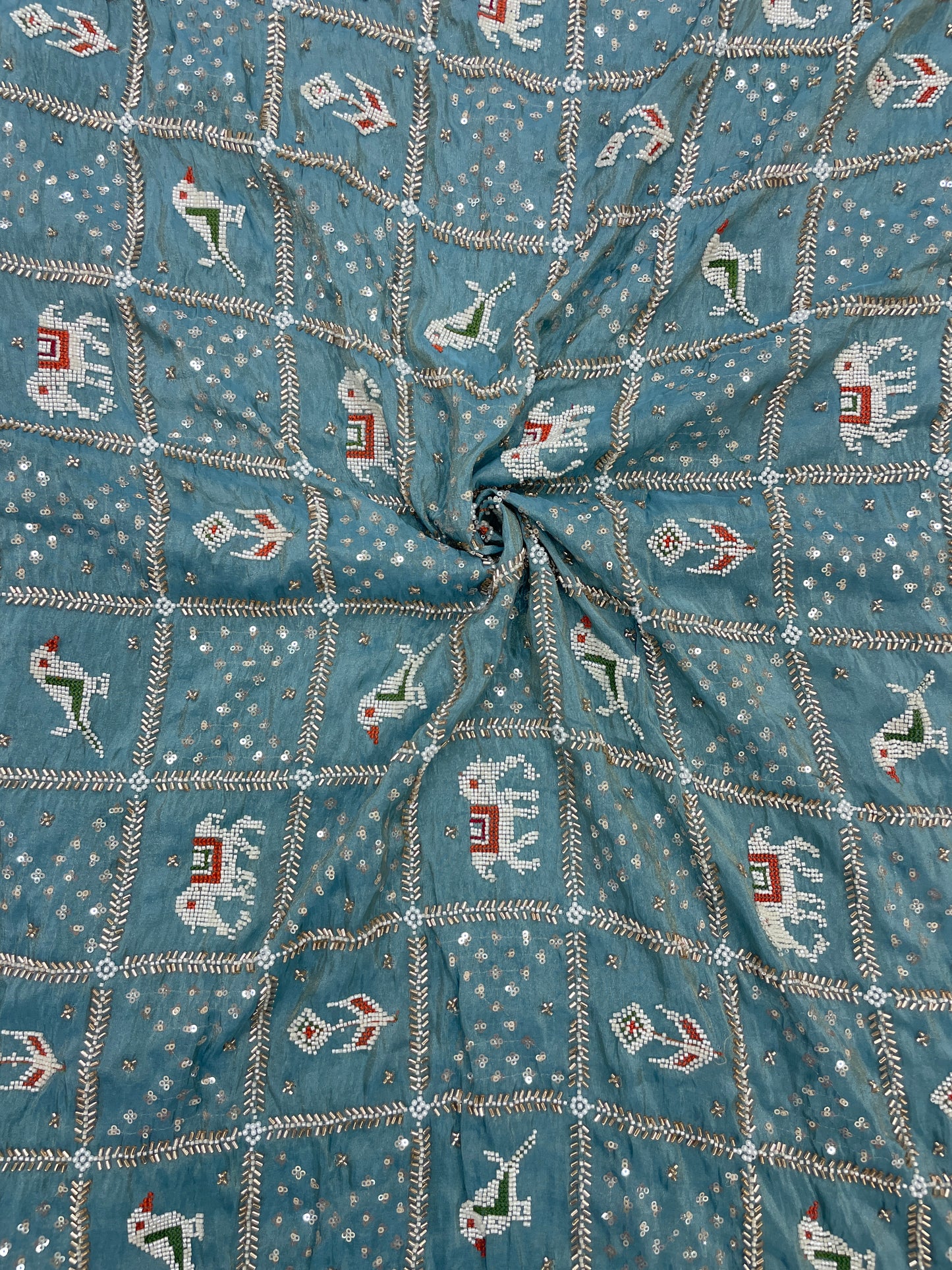 Tissue Beads Embroidery (Color Available) (44"Inch)