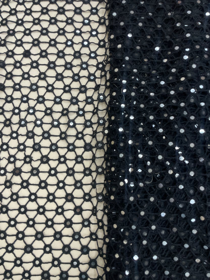 Net Mirror Cutwork Embroidery (Color Available)