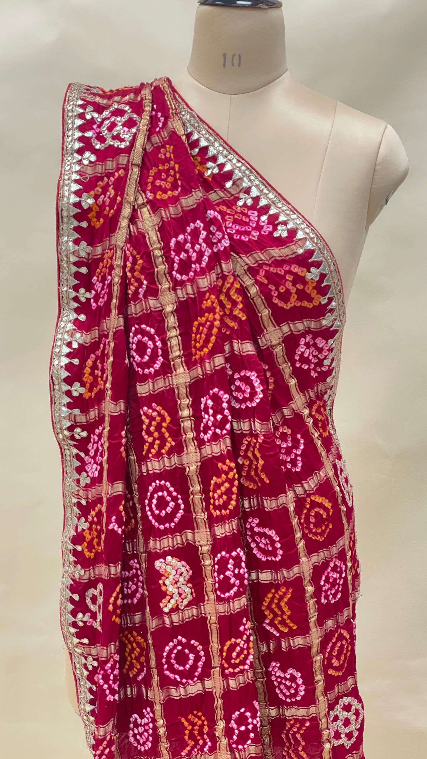 Pure Gazi With Hand Gotta Patti Dupatta