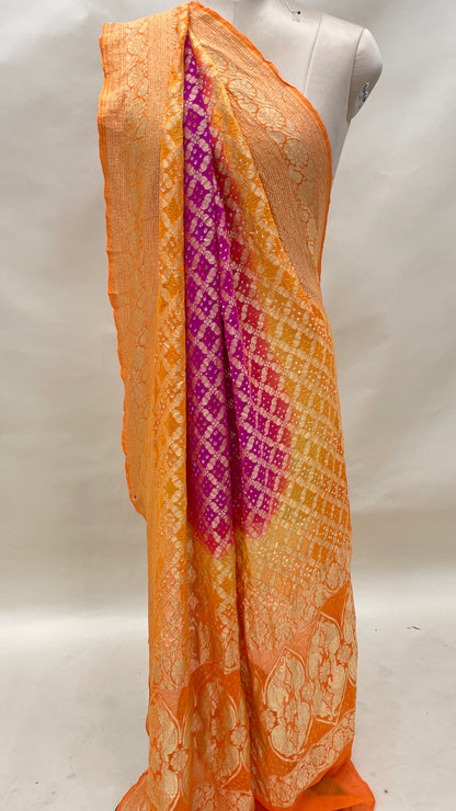 Pure Khadi Shaded Bandhani Dupatta